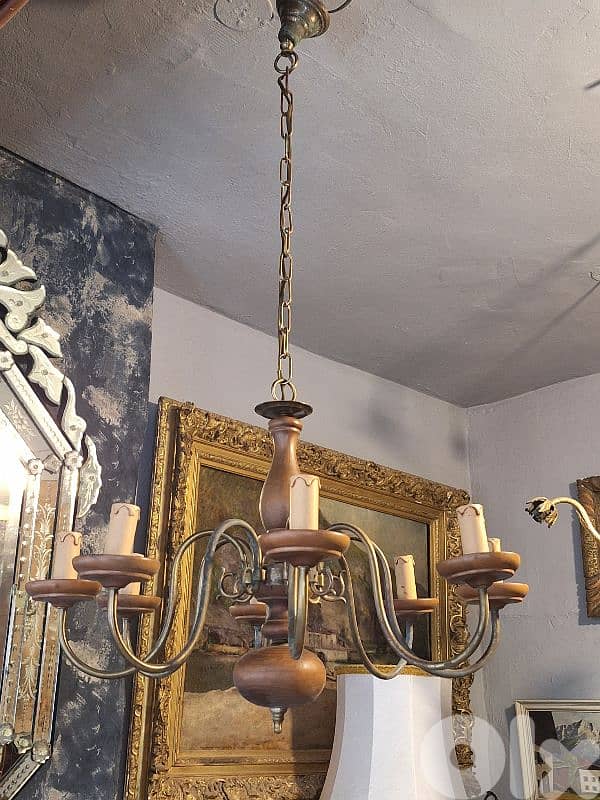 antique 8 lamps flemish chandelier 2