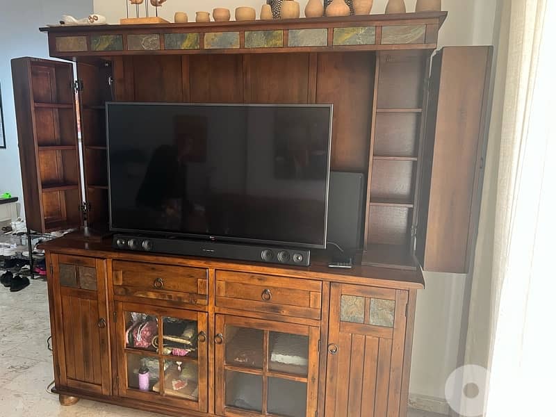 Wood TV stand 1
