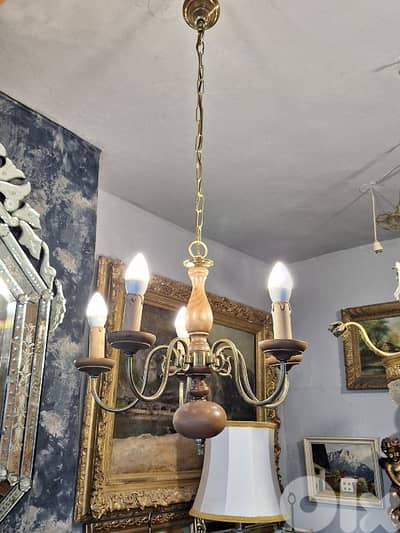 antique flemish 5 lamps chandelier