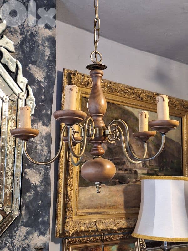 antique flemish 5 lamps chandelier 5