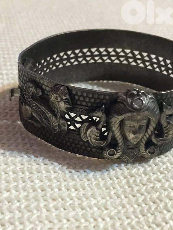 Antique 50's Silver Cuff Bracelet 1