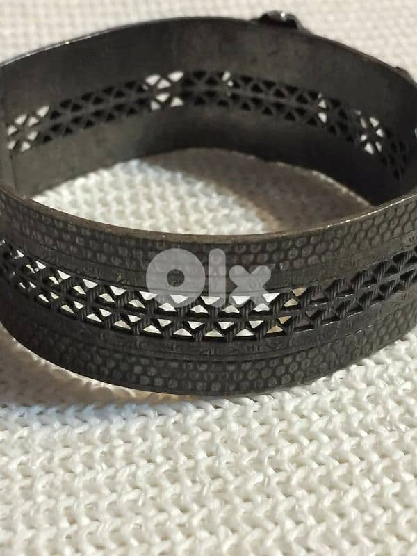 Antique 50's Silver Cuff Bracelet 4