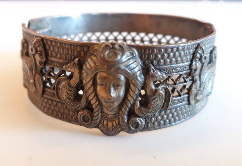 Antique 50's Silver Cuff Bracelet 5