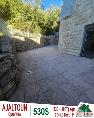 130 sqm Apartment For Rent in Ajaltoun (عجلتون) with 100 sqm Terrace