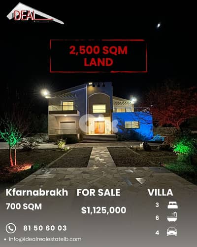 Villa for sale in Kfarnabrakh Chouf فيلا للبيع في كفرنبرخ الشوف