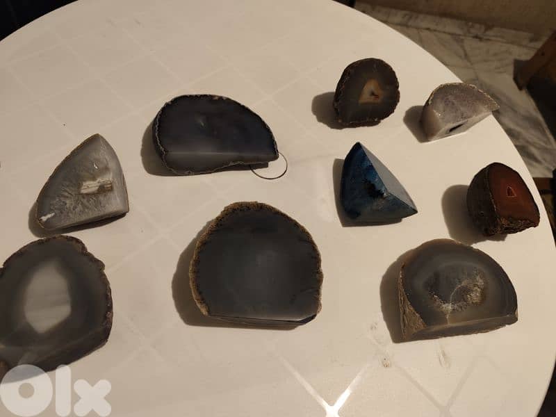 rare collection of natural stone,aguaye,quartz,9 pieces 2