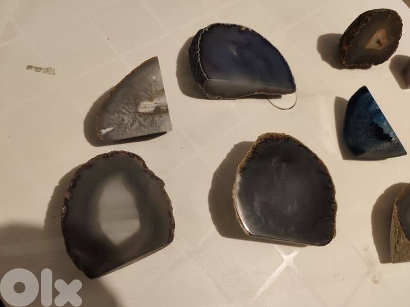 rare collection of natural stone,aguaye,quartz,9 pieces 12
