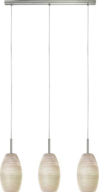 EGLO Batista 3 – Hand-Wiped Glass Pendant Lighting for Dining Rooms 4