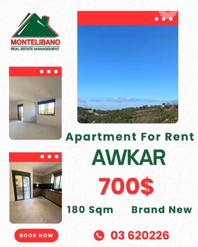 Brand New 180 sqm Apartment For Rent in Awkar (عوكر)