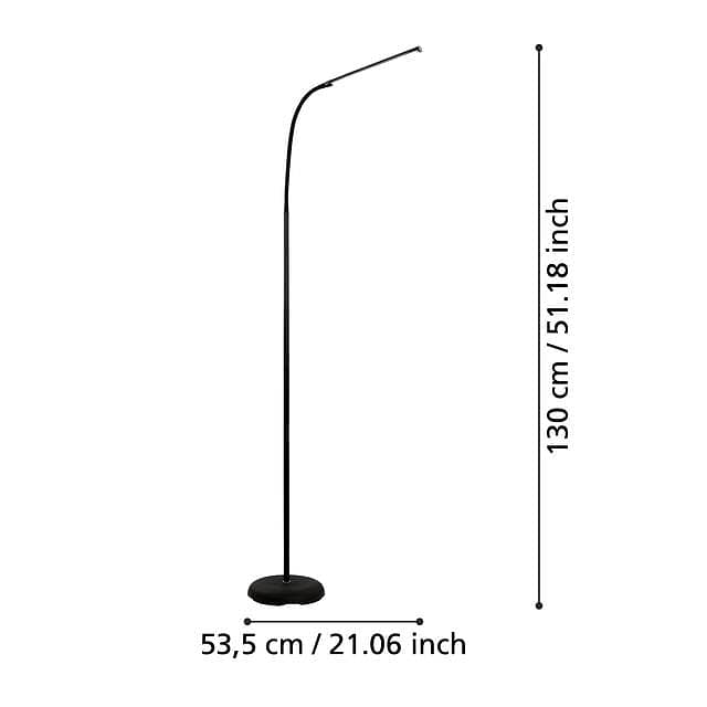 EGLO Laroa LED Floor Lamp – Slim, Dimmable Task Lighting 4