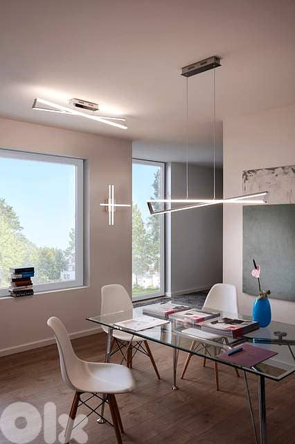 Casalux Chrome LED Ceiling Light – Modern Criss-Cross Design 2