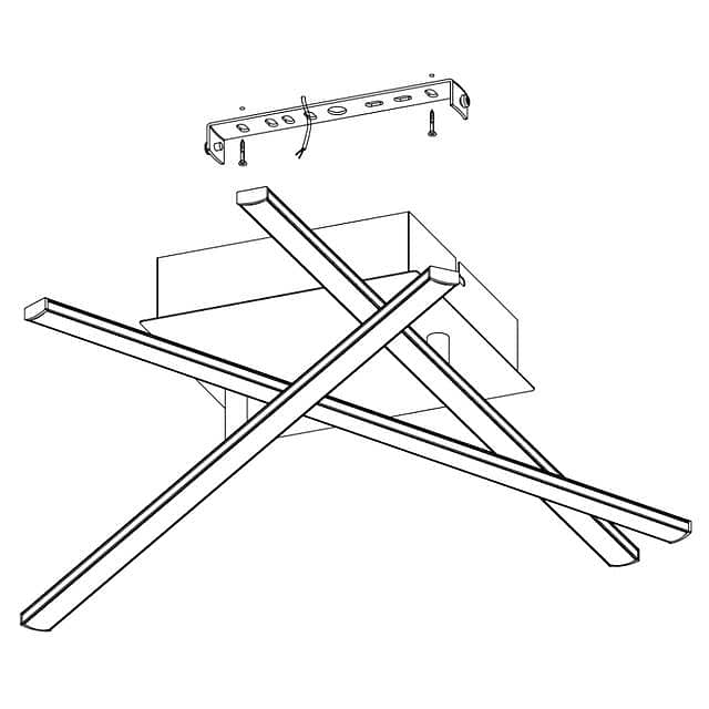 Casalux Chrome LED Ceiling Light – Modern Criss-Cross Design 5