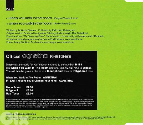 Agnetha Fältskog ( CD SINGLE ) 1