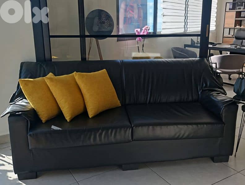 office leather couch _ leather sofa 2