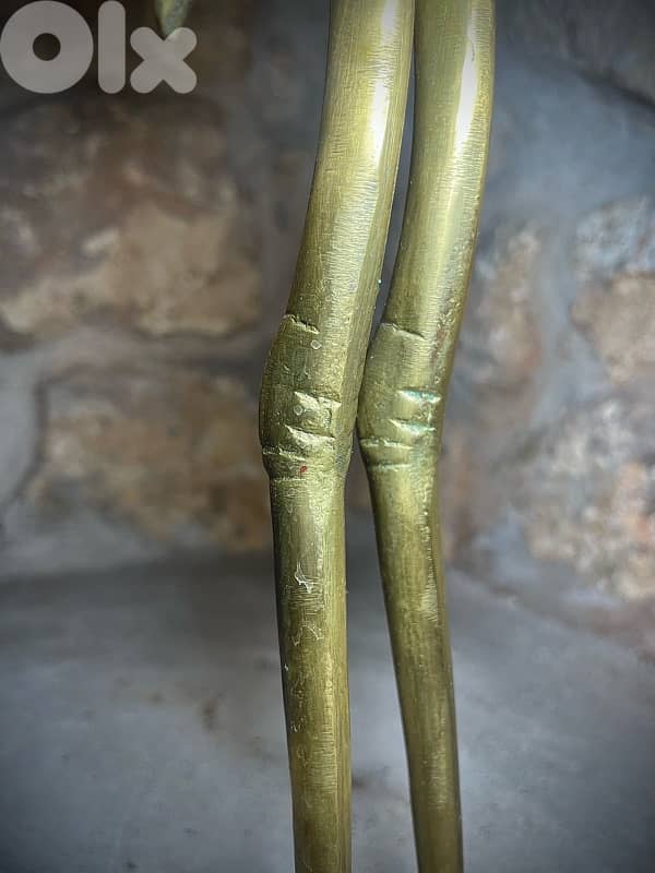 Solid Brass Deer and Cranes 5