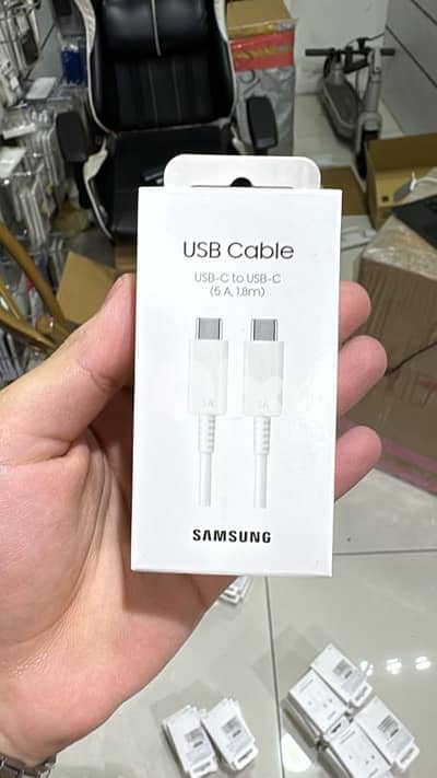 Samsung usb-c to usb-c cable (5a,1.8m) white
