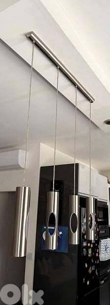 EGLO Ceratella 4‑Light Linear LED Pendant – Satin Nickel, Warm Glow 2