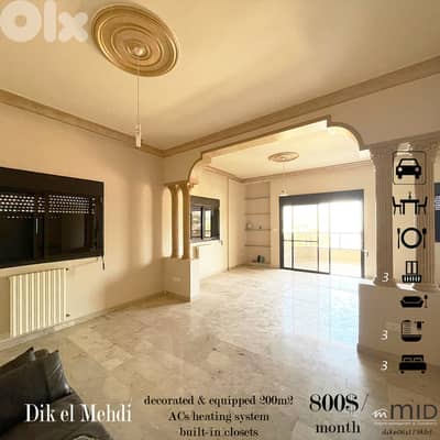 Dik El Mehdi | Huge Bedrooms | Great Building Condition | 200m² | View