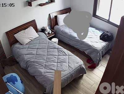 Twin bedroom, tv unit, wardrobe