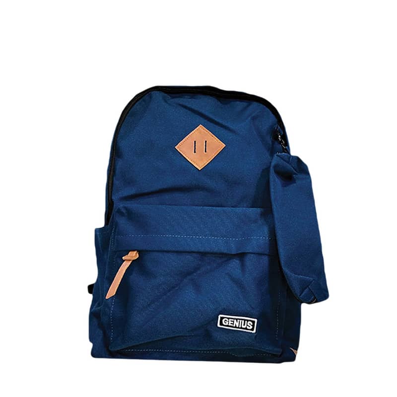 Genius School Bag with Pencil Case 17″ - 002ru - حقيبة مدرسية مع مقلمة 2