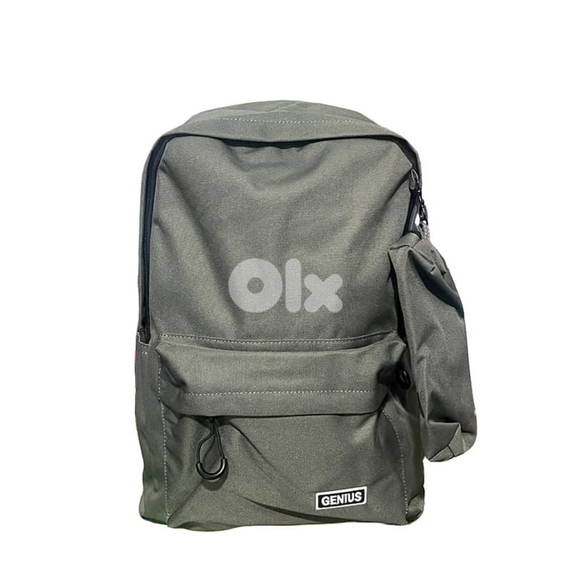 Genius School Bag with Pencil Case 17″ - 001ru - حقيبة مدرسية مع مقلمة 3