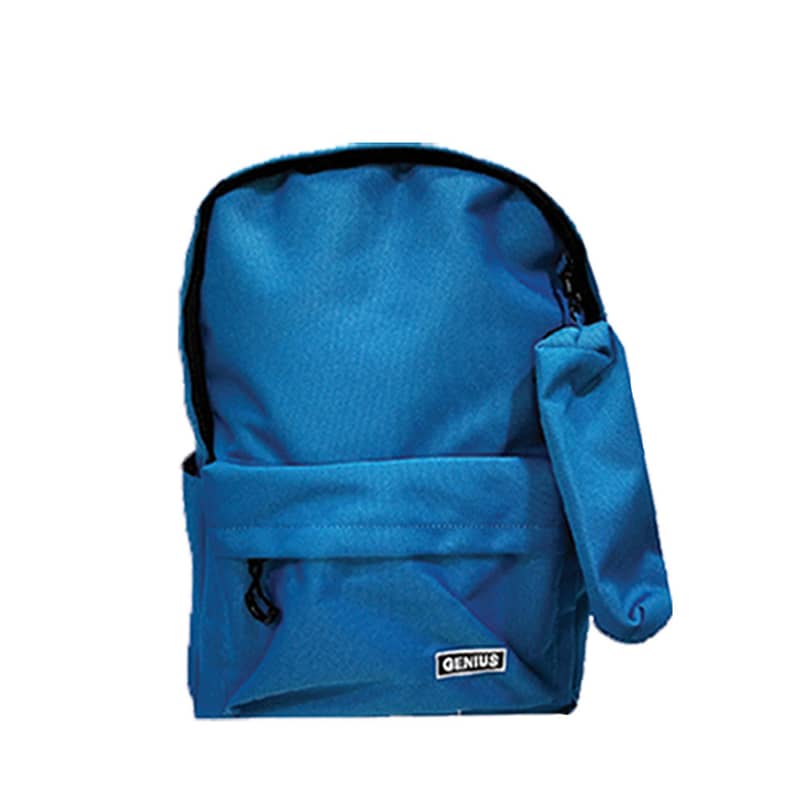Genius School Bag with Pencil Case 17″ - 001ru - حقيبة مدرسية مع مقلمة 4