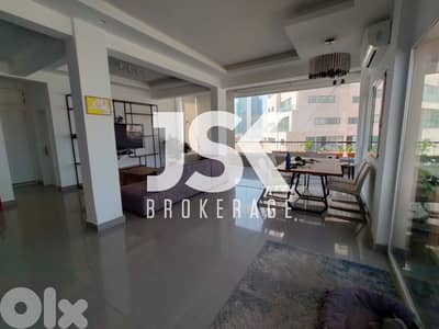 L19964 - Apartment with Sea & City View For Rent in Mar Mikhael