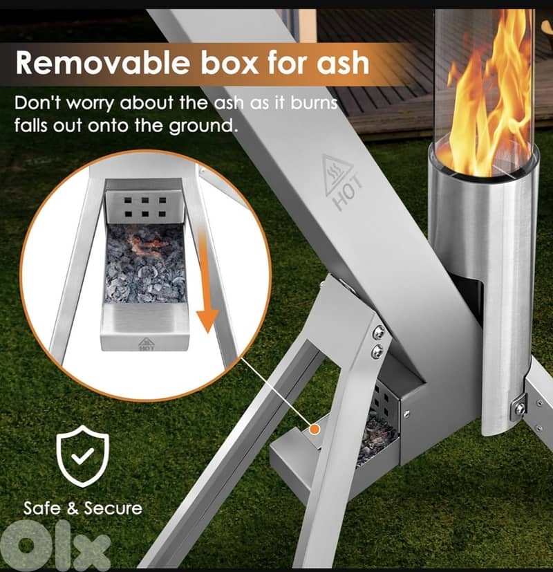 BELAVI Rocket Patio- wood pellet heaters/4$ delivery. 8