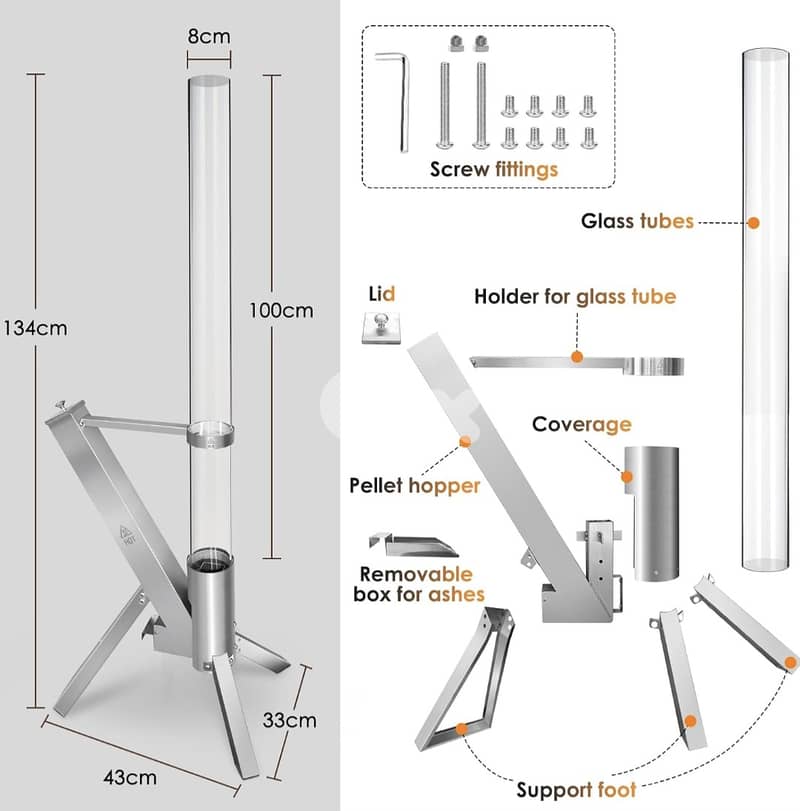 BELAVI Rocket Patio- wood pellet heaters/4$ delivery. 11