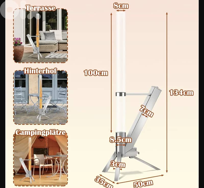 BELAVI Rocket Patio- wood pellet heaters/4$ delivery. 12