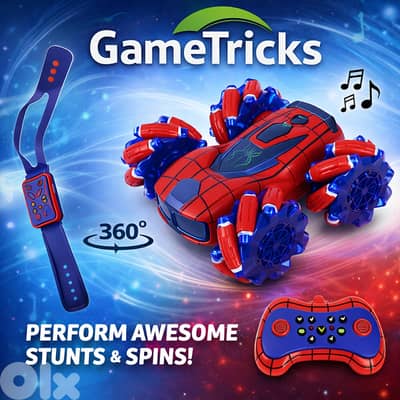 Spiderman 4WD crazy stunt hard roller with hand motion sensor