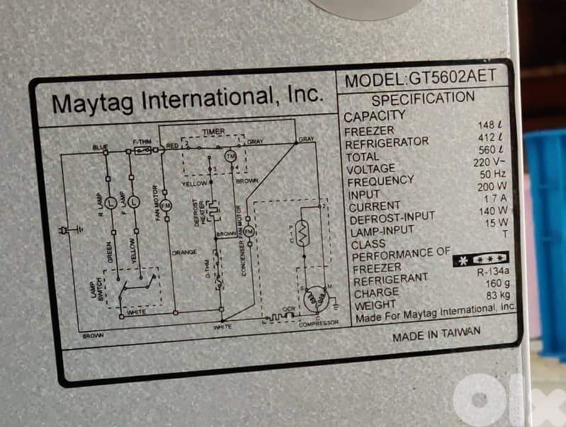 Norge Large Fridge and Freezer 2