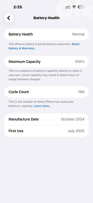 Iphone 16 Pro max Bh 100% with Orginal charger 4