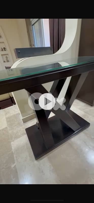 طاولة  مع مراية و القزاز 2