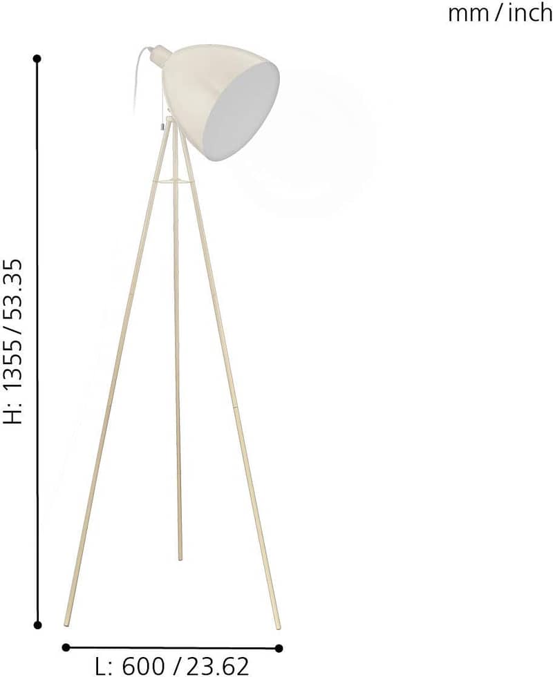 EGLO Dundee Tripod Floor Lamp – Adjustable Light for Living Room 2