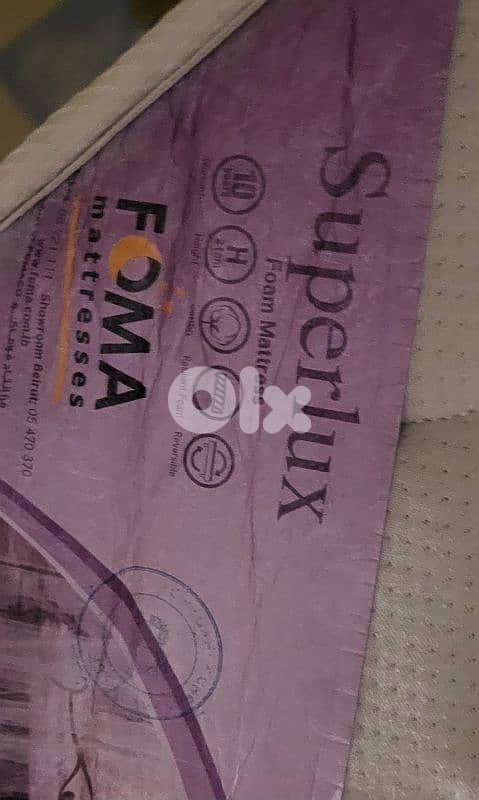 فرشة تخت ماستر فوما سوبر لوكس 180x195 بحالة جيدة جدا FOMA Super lux 1