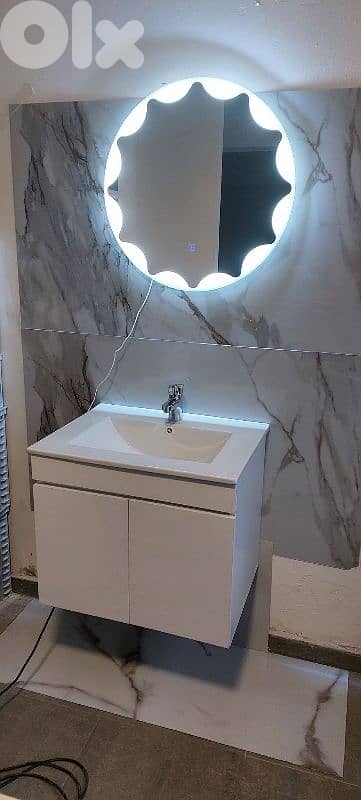 عرض مغسلة انكاستري مع خزانة تعليق ٦٠سم/٤٠سم 2