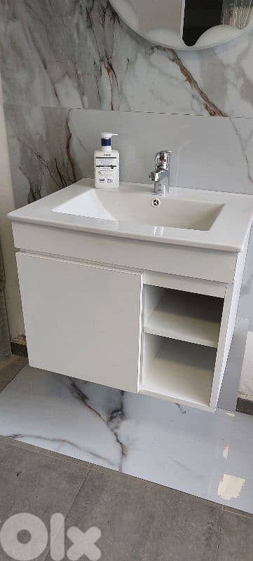 عرض مغسلة انكاستري مع خزانة تعليق ٦٠سم/٤٠سم 4