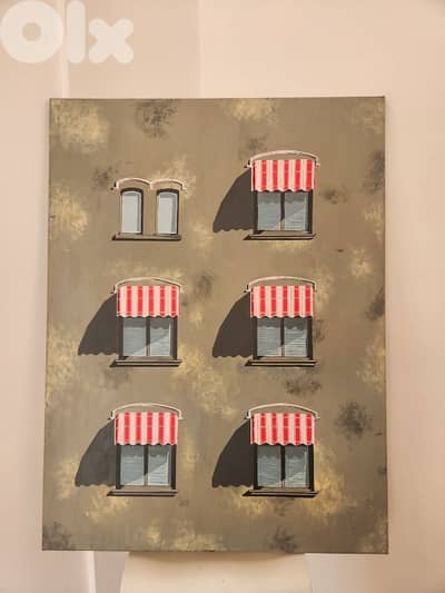 côte facade, 1m x 60cm handmade painting