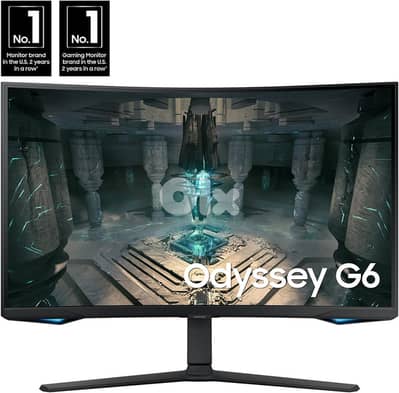 Samsung Odyssey 32” Class G65B Series QHD 240Hz Curved Gaming Monitor.