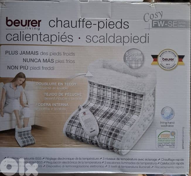 Beurer FW SE special wdition Cosy Grey_white  Foot Warmer/4$delivey 5