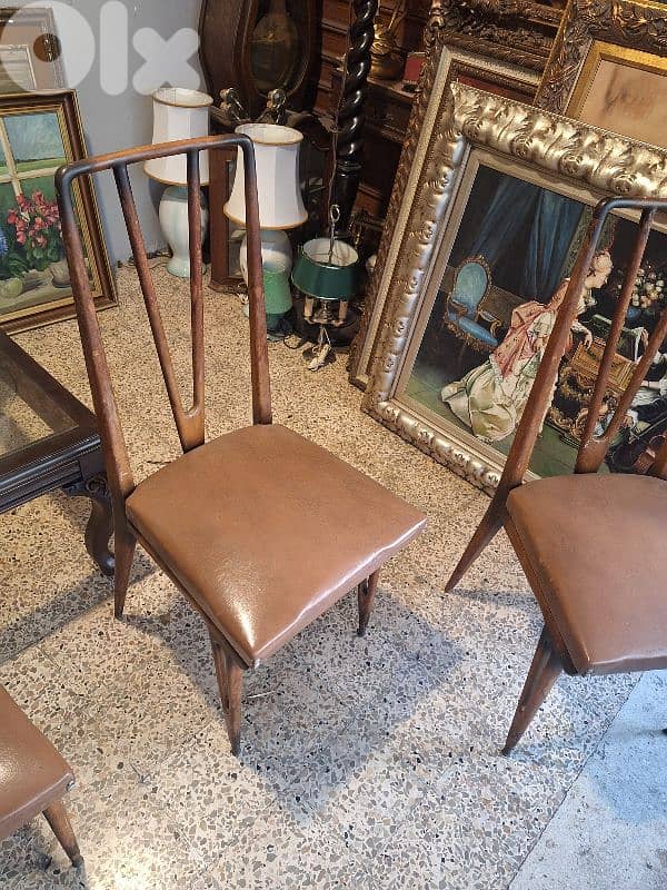 1950 dining 8 chairs leather 5