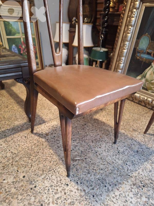 1950 dining 8 chairs leather 6