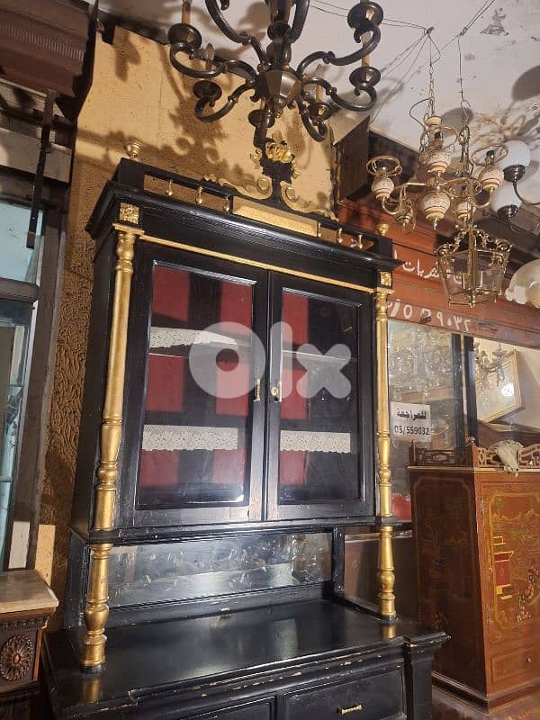 antique large buffet vetrine 1