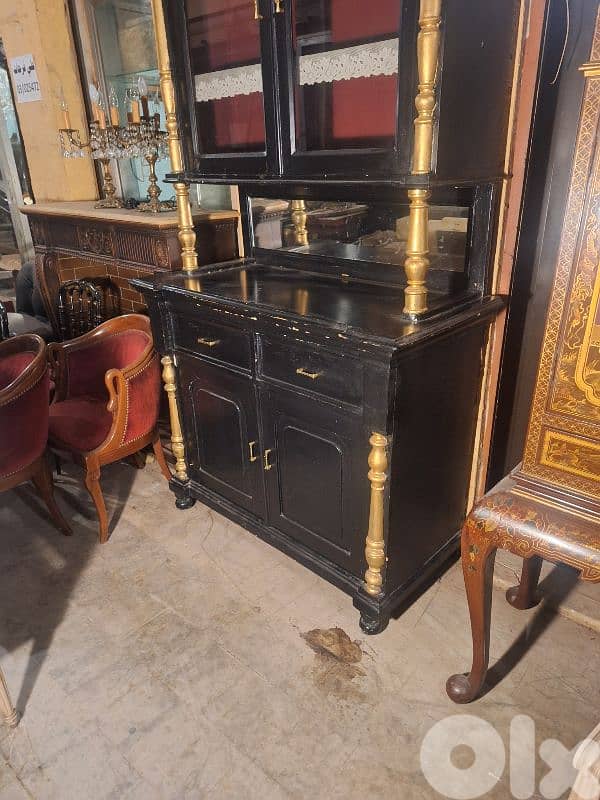 antique large buffet vetrine 2