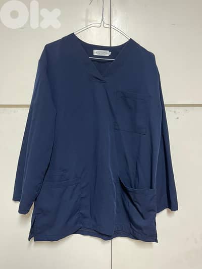 Medical Scrub Set – Navy Blue (Top & Pants)