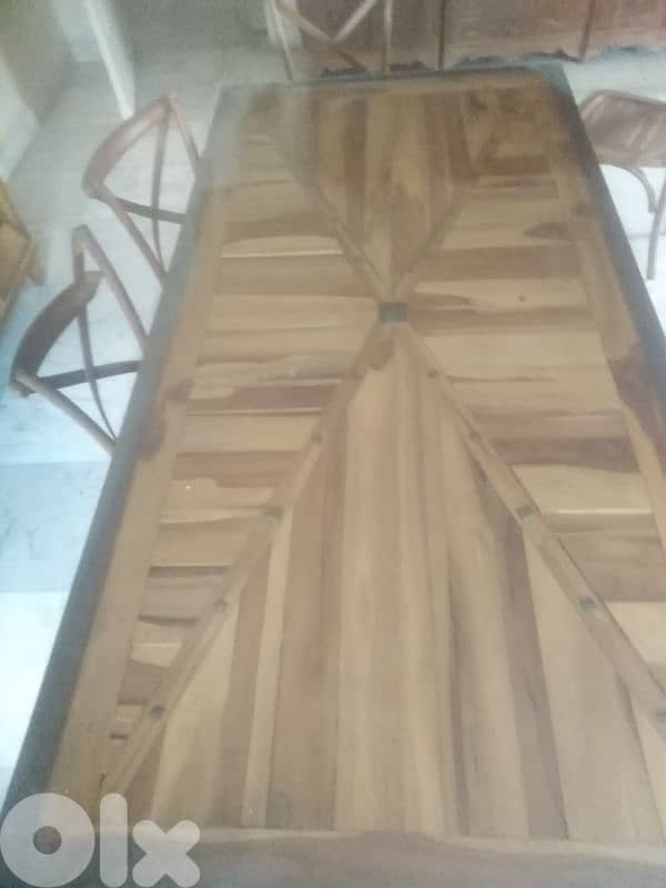 teak dining tbl طاولة سفرة تيك 2