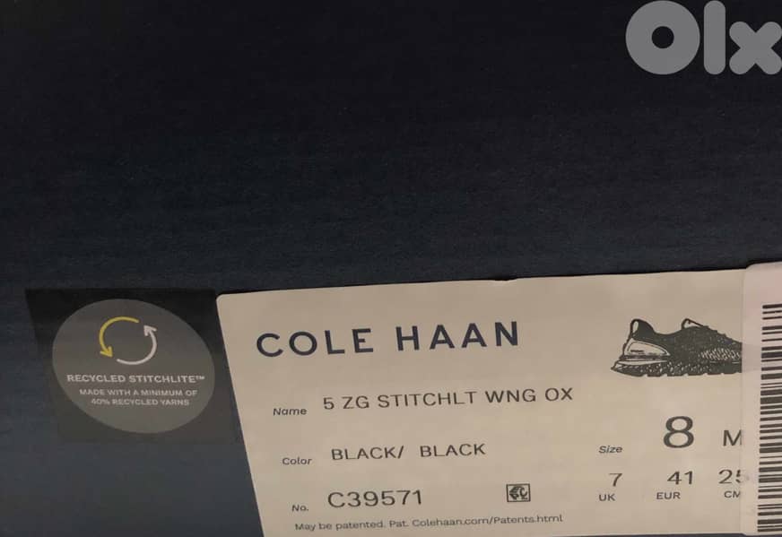 Cole Haan Men's ZERØGRAND Stitchlite™ Wingtip Oxfords SIZE 41 9