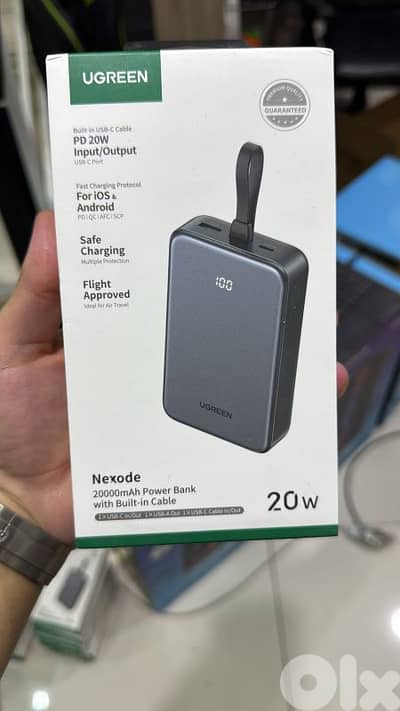 Ugreen Nexode 20k 20w power bank with built in cable 45762