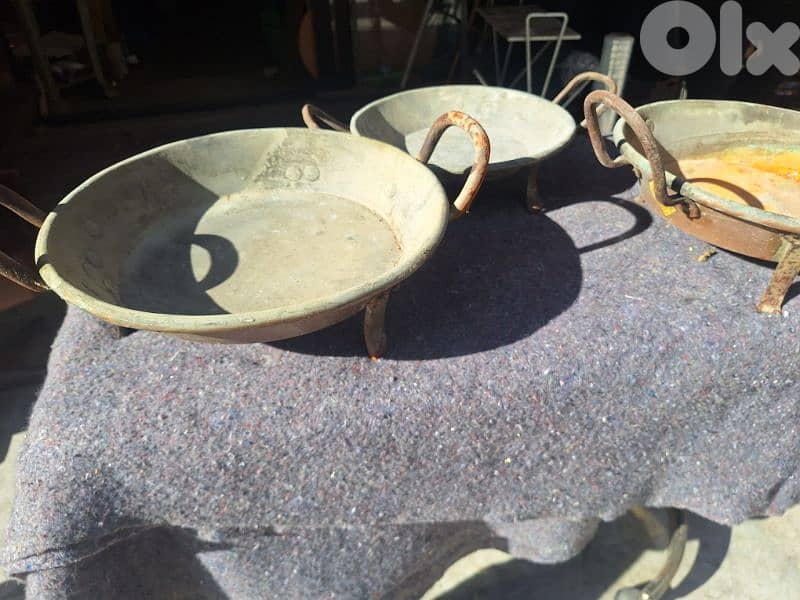 صواني نحاس احمر انتيك عدد٣ 1